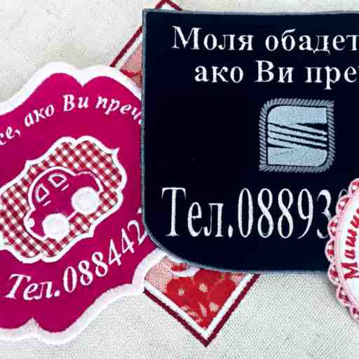 Бродерия по поръчка автовизитки